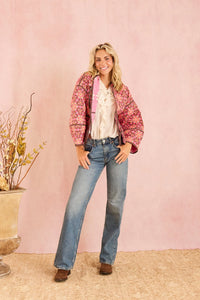 Brooks Avenue Eloise Reversible Quilted Jacket | Wildflower Pink