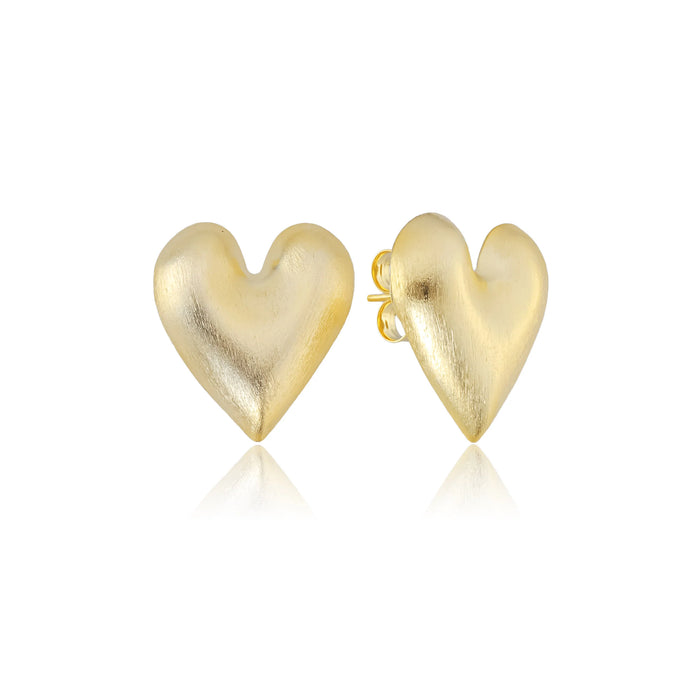 Sheila Fajl Mercy Studs | Brushed 18K Gold Plated