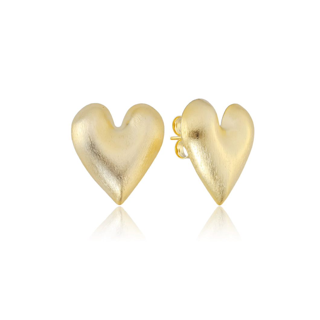 Sheila Fajl Mercy Studs | Brushed 18K Gold Plated