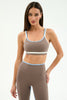 Splits59 Eva Rigor Double Strap Bra | Lentil/White