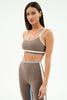 Splits59 Eva Rigor Double Strap Bra | Lentil/White