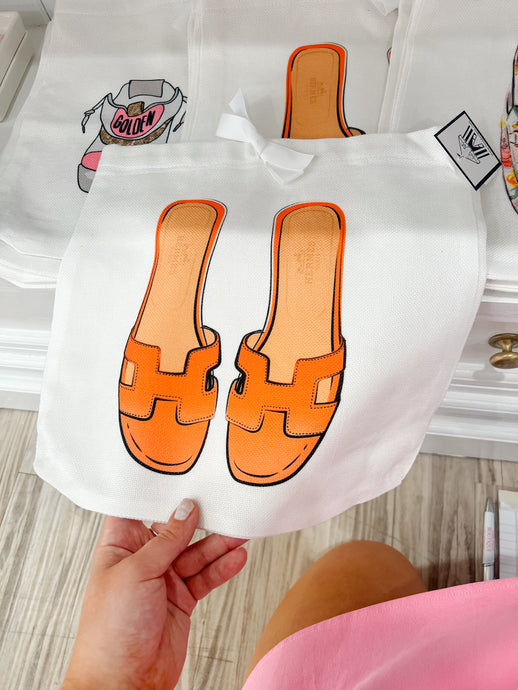Drawstring Bag | Orange Sandals