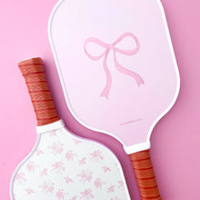 Load image into Gallery viewer, Coquette Pink Bow Floral Pickleball Paddle