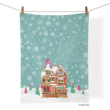 Load image into Gallery viewer, Gingerbread House Tea Towel