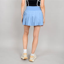 Load image into Gallery viewer, Yura Pull On Pleated Mini Skirt | Slate Blue