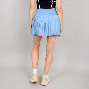 Yura Pull On Pleated Mini Skirt | Slate Blue