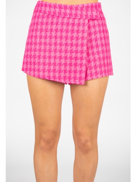 Sincerely Ours Take Care Skort | Pink Tweed