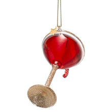 Load image into Gallery viewer, Red Chrismas Cocktail Glass Ornament