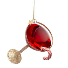 Load image into Gallery viewer, Red Chrismas Cocktail Glass Ornament