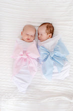 Load image into Gallery viewer, TBBC Bow Swaddle - Broadcloth | Buckhead Blue