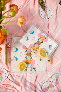 Tart by Taylor x Laura Park Monet's Garden Pink Coaster