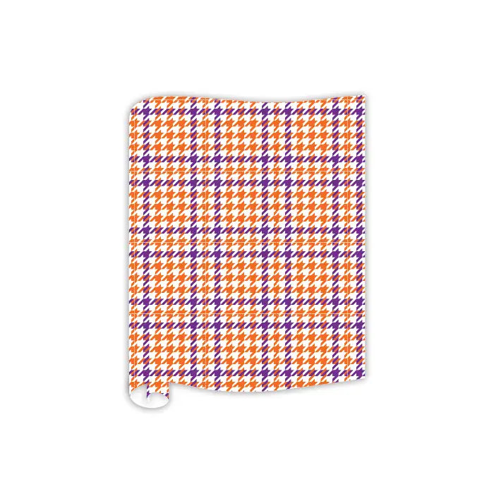 Houndstooth Orange & Purple Table Runner