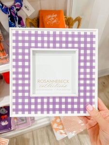 Purple Gingham 4x4 Frame