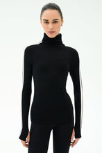 Load image into Gallery viewer, Splits59 Jackson Rib Full Length Turtleneck | Black/Creme