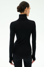 Load image into Gallery viewer, Splits59 Jackson Rib Full Length Turtleneck | Black/Creme