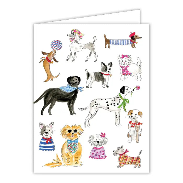 Dapper Dogs Greeting Card
