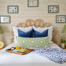 Load image into Gallery viewer, Laura Park Porto Tiles Navy Fleece Blanket