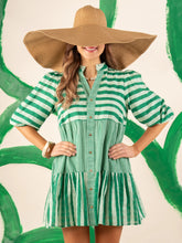 Load image into Gallery viewer, Emily McCarthy Sadie Dress | Mist Green Stripe