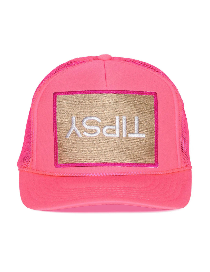 Friday Feelin' Tipsy Trucker Hat in Pink