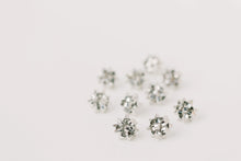 Load image into Gallery viewer, Silver Christmas Present Bow Studs