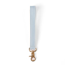 Load image into Gallery viewer, Blue Stripe Wristlet Keychain
