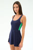 Splits59 Martina Rigor Color Block Dress | Indigo/Spearmint
