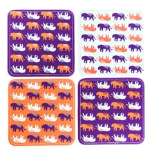 Load image into Gallery viewer, Spirit Tiger in Purple + Orange Coasters