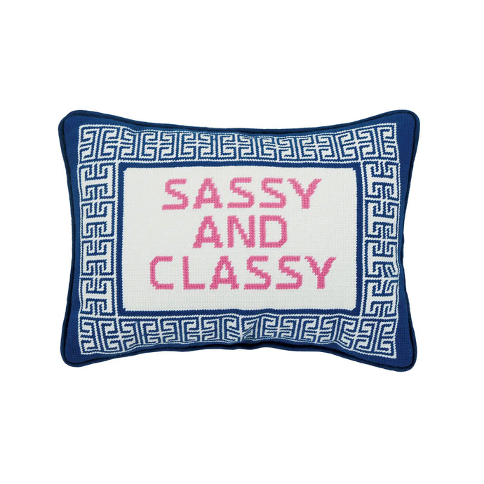 Sassy & Classy Needlepoint Pillow