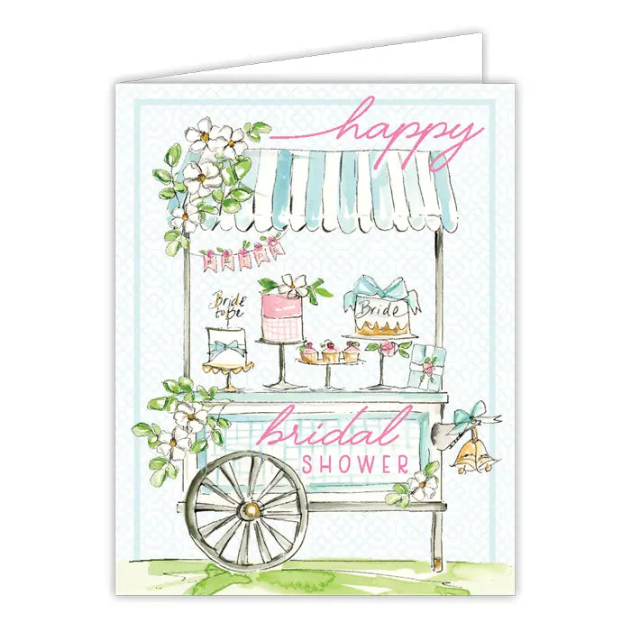 Bridal Shower Pastry Cart Greeting Card