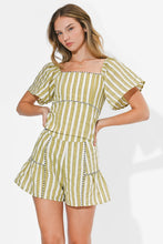 Load image into Gallery viewer, Adelyn Rae Paola 2 Tone Pipped Flutter Set | Sage/Off White