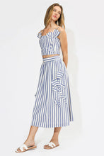 Load image into Gallery viewer, Adelyn Rae Emma Striped 3D Floral Detail Set | Blue/White