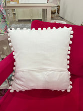 Load image into Gallery viewer, Gold Foil Light Pink Tigers Pom Pillow