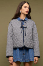 Load image into Gallery viewer, Mink Pink Joe Reversible Quilted Jacket  | Navy/White