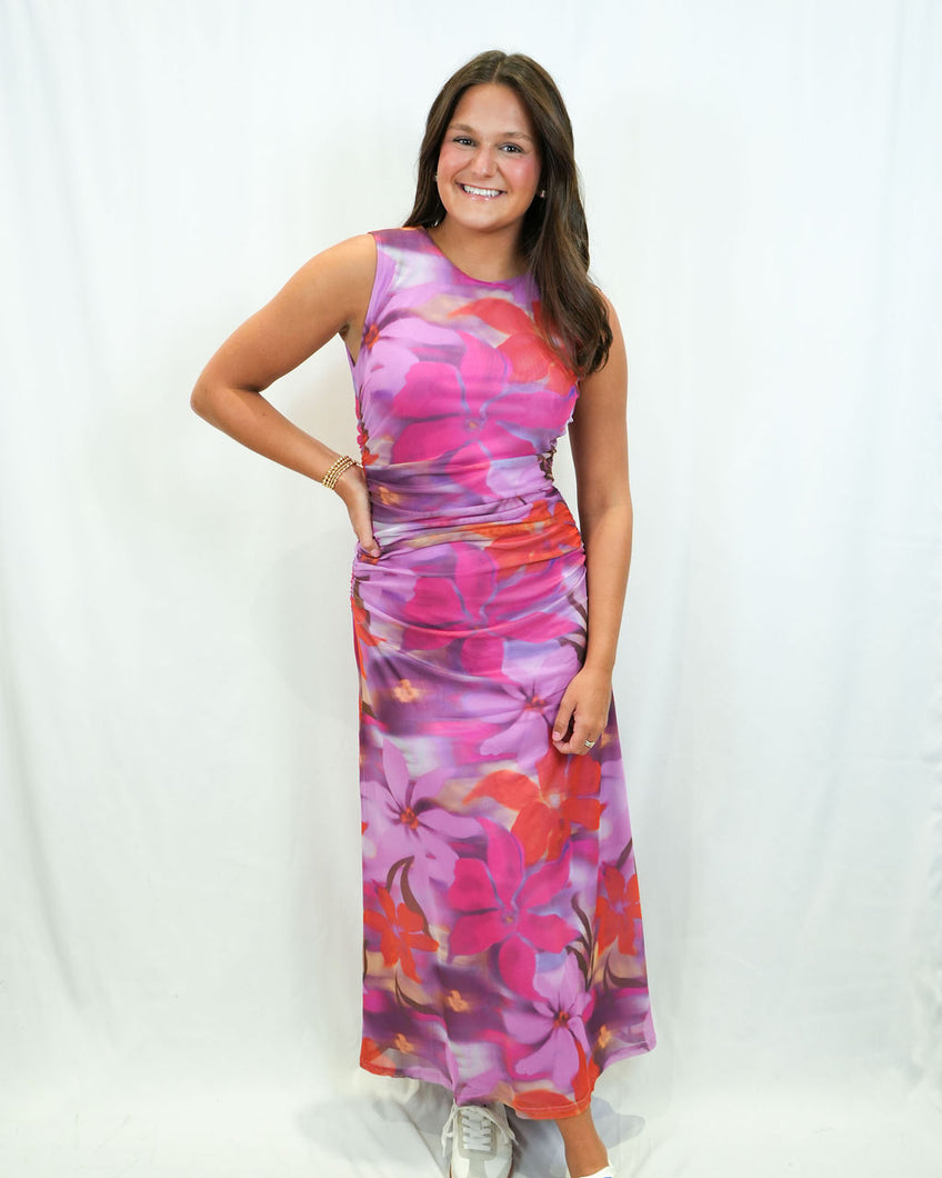 Mink Pink Sierra Mesh Midi Dress