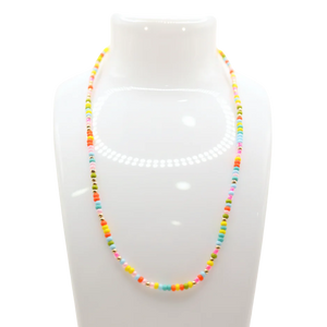 Beaded Blondes Rainbow Sprinkle Necklace 16"