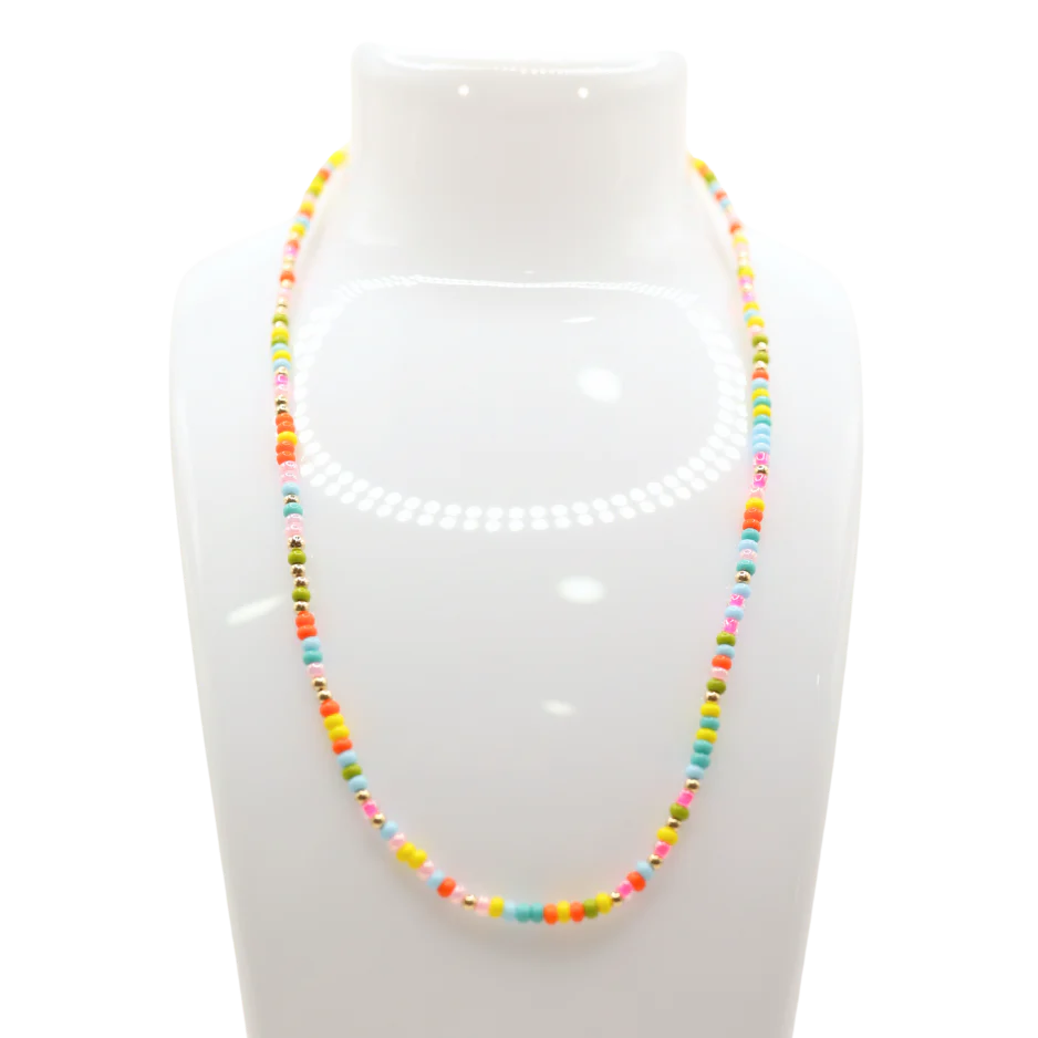 Beaded Blondes Rainbow Sprinkle Necklace 16