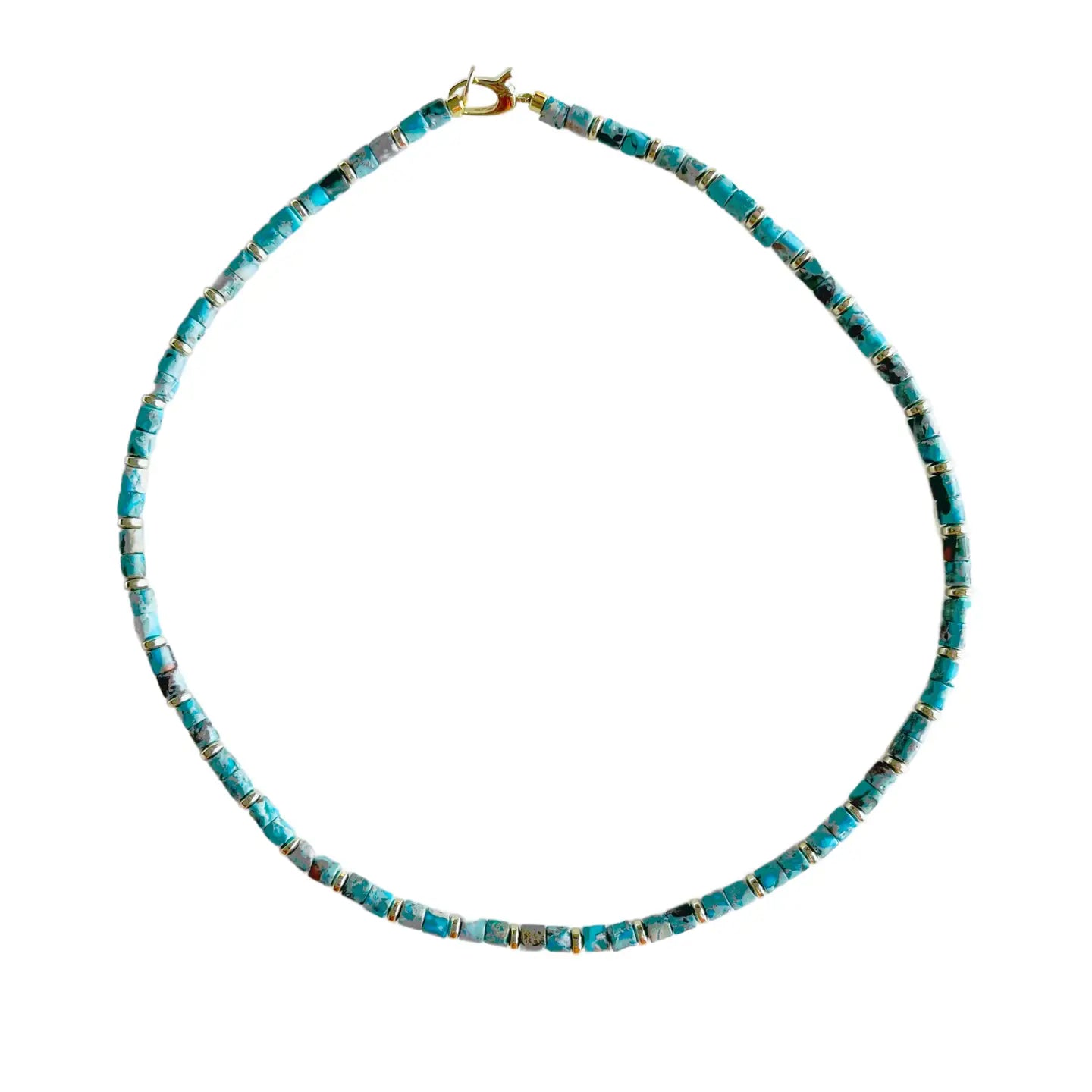 Holden Necklace with Turquoise Jasper Gemstones