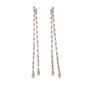 Swingy Diamond Tennis Duster Earrings