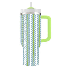 Load image into Gallery viewer, Laura Park Frond French Blue 40 oz. Travel Tumbler