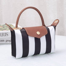 Load image into Gallery viewer, Nylon Mini Crossbody Bag | Lavender &amp; White Stripe