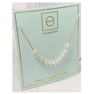 enewton 16" Necklace Gold - Classic Beaded Bliss - 4mm Pearl