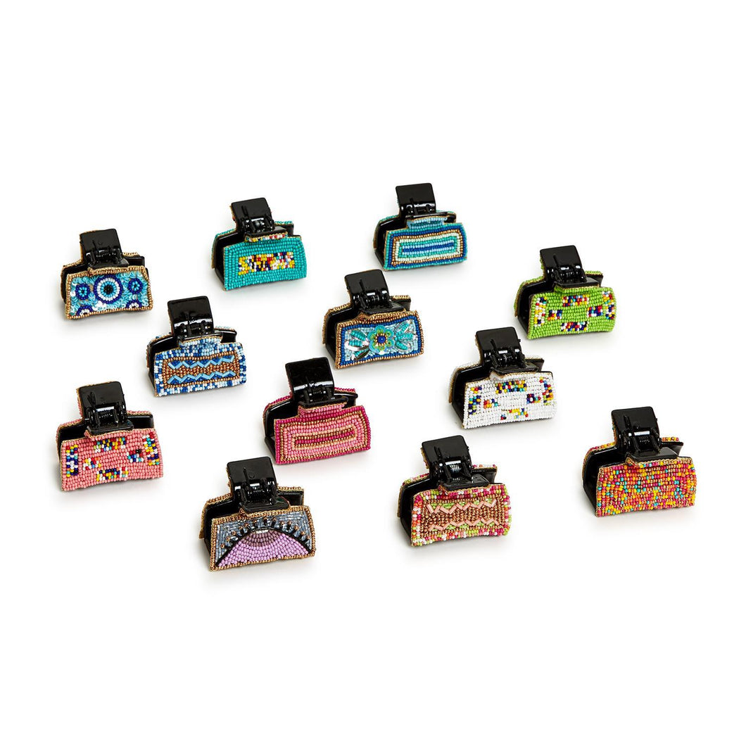 Hand Beaded Claw Clips