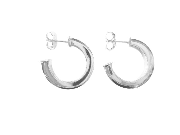 Sheila Fajl Bianca Hoops | Shiny Silver Plated