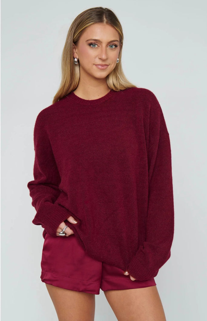 Show Me Your MUMU Max Boxer Shorts | Cranberry Luxe Satin