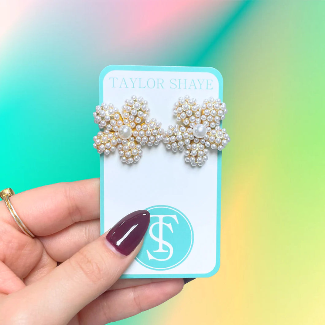 Pearl Flower Studs