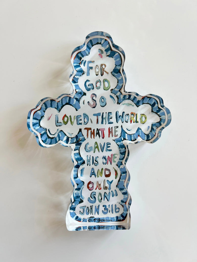 Chelsea McShane He Saved Cross Acrylic Block