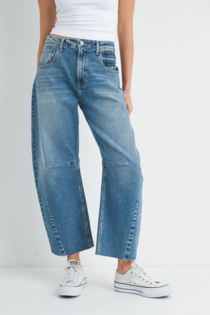 Polly Barrel Jean | Medium Wash Denim