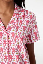 Load image into Gallery viewer, Monkey Pajamas Short Set | Pink