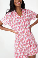 Load image into Gallery viewer, Monkey Pajamas Short Set | Pink