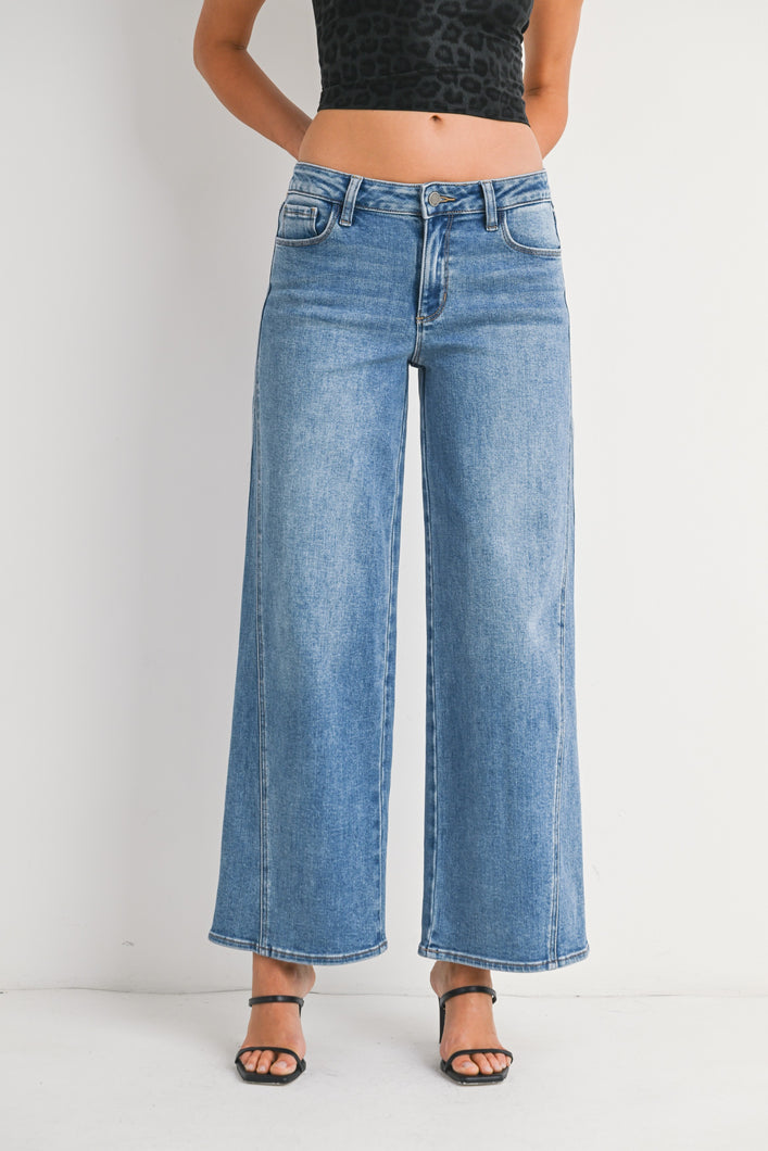 Rylee Wide Leg Jean | Medium Wash Denim